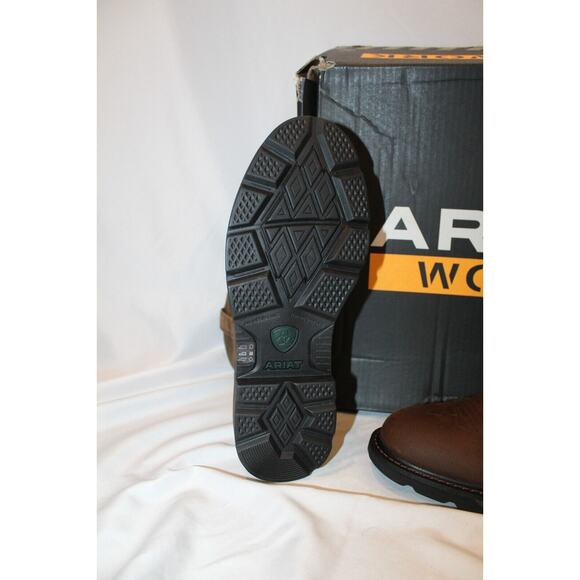 NIB Ariat Men's Groundbreaker Leather Soft Toe Boots BROWN SZ 9 - Picture 6 of 6